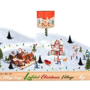 3D Lighted Christmas Village Snow hill (LED lights with remote)